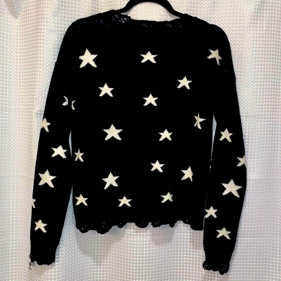 Midnight Stargazing Distressed Sweater - Picture 3 of 6